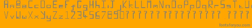 Retroblocky Font – Gray Fonts on Orange Background