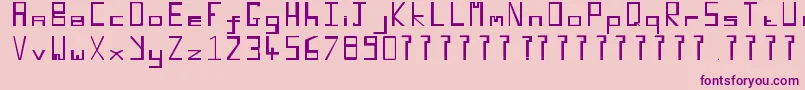 Retroblocky Font – Purple Fonts on Pink Background