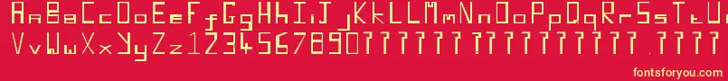 Retroblocky Font – Yellow Fonts on Red Background