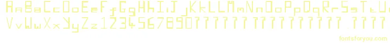 Retroblocky Font – Yellow Fonts on White Background