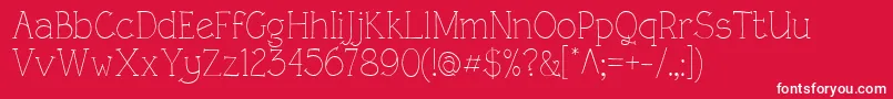 RoughLtLight Font – White Fonts on Red Background