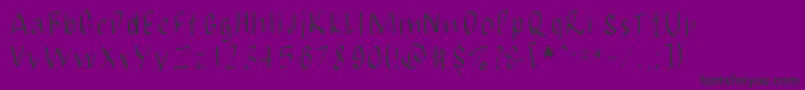 JbmCalligrad Font – Black Fonts on Purple Background