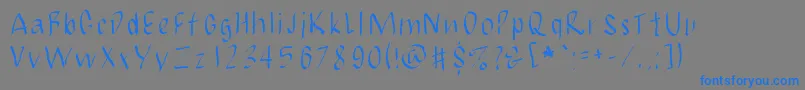 JbmCalligrad-fontti – siniset fontit harmaalla taustalla