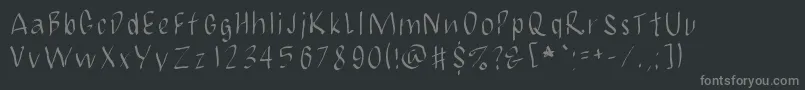 JbmCalligrad-fontti – harmaat kirjasimet mustalla taustalla