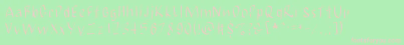 JbmCalligrad-Schriftart – Rosa Schriften auf grünem Hintergrund