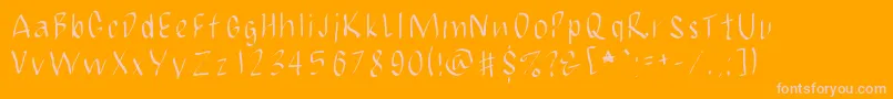 JbmCalligrad Font – Pink Fonts on Orange Background