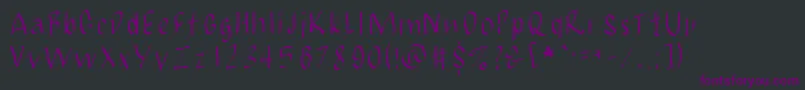 フォントJbmCalligrad – 黒い背景に紫のフォント