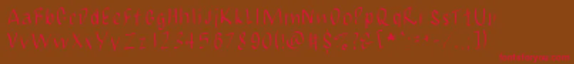 JbmCalligrad Font – Red Fonts on Brown Background