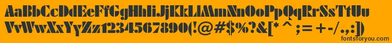 FuturaBlackWin95bt Font – Black Fonts on Orange Background