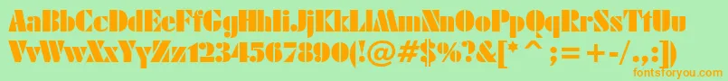 FuturaBlackWin95bt Font – Orange Fonts on Green Background