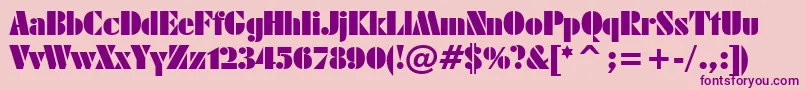 FuturaBlackWin95bt Font – Purple Fonts on Pink Background