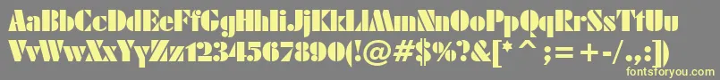 FuturaBlackWin95bt Font – Yellow Fonts on Gray Background