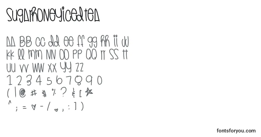 Sugarhoneyicedtea Font – alphabet, numbers, special characters