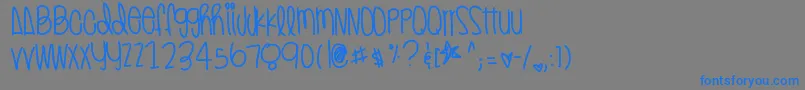 Sugarhoneyicedtea Font – Blue Fonts on Gray Background