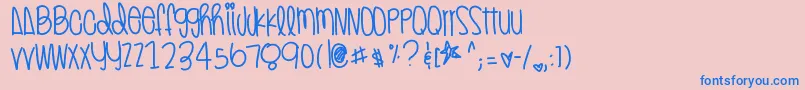 Sugarhoneyicedtea Font – Blue Fonts on Pink Background