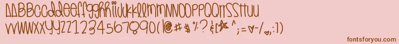 Sugarhoneyicedtea Font – Brown Fonts on Pink Background