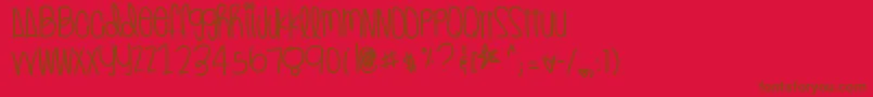 Sugarhoneyicedtea Font – Brown Fonts on Red Background