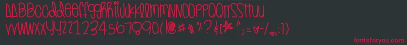 Sugarhoneyicedtea Font – Red Fonts on Black Background