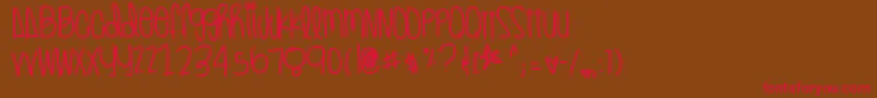 Sugarhoneyicedtea Font – Red Fonts on Brown Background