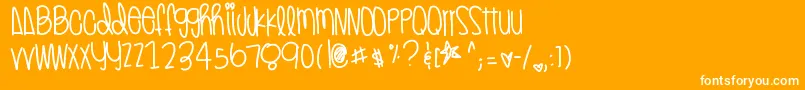 Sugarhoneyicedtea Font – White Fonts on Orange Background
