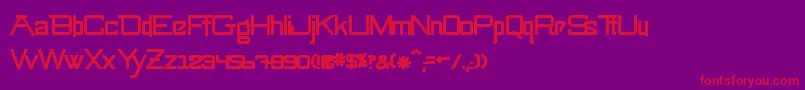 SwingarmyoriThick Font – Red Fonts on Purple Background