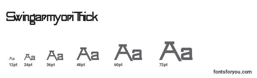 SwingarmyoriThick Font Sizes