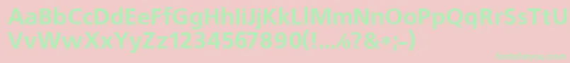 FreesetBoldRegular Font – Green Fonts on Pink Background