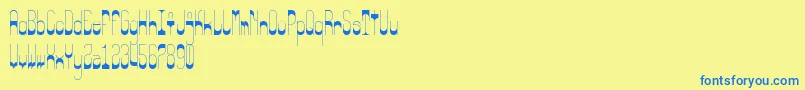 OddWeight Font – Blue Fonts on Yellow Background