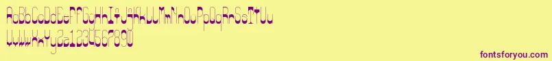 OddWeight Font – Purple Fonts on Yellow Background