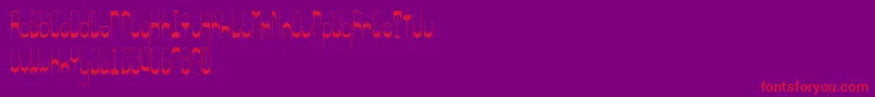 OddWeight-Schriftart – Rote Schriften auf violettem Hintergrund