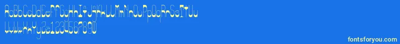 OddWeight Font – Yellow Fonts on Blue Background