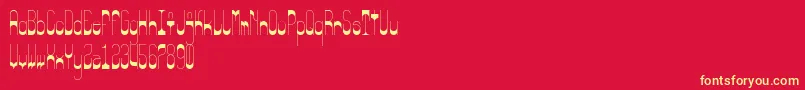 OddWeight Font – Yellow Fonts on Red Background