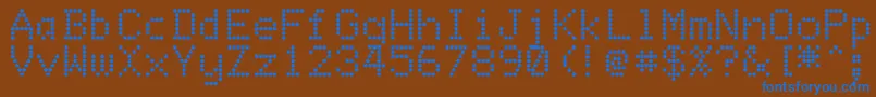 Шрифт DotmatrixRegular – синие шрифты на коричневом фоне