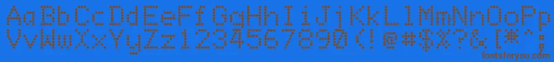 Шрифт DotmatrixRegular – коричневые шрифты на синем фоне