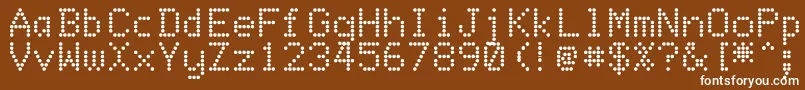 DotmatrixRegular Font – White Fonts on Brown Background