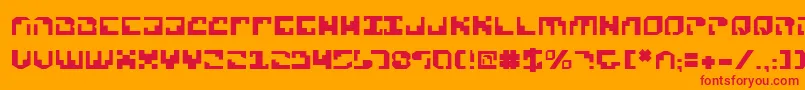 フォントXenov2 – オレンジの背景に赤い文字