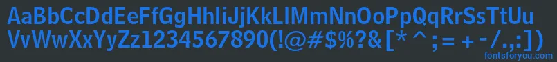 BellcentennialstdNamenum Font – Blue Fonts on Black Background