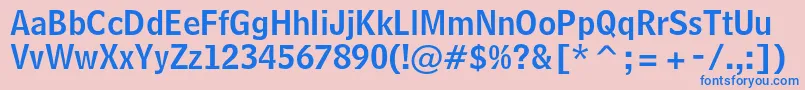 BellcentennialstdNamenum Font – Blue Fonts on Pink Background