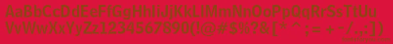 BellcentennialstdNamenum-fontti – ruskeat fontit punaisella taustalla