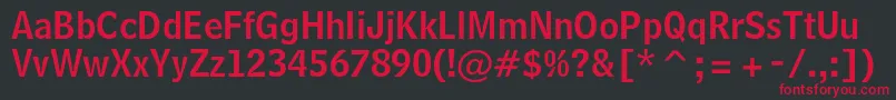 BellcentennialstdNamenum Font – Red Fonts on Black Background