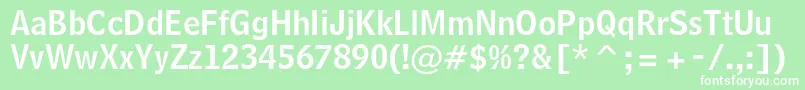 Шрифт BellcentennialstdNamenum – белые шрифты на зелёном фоне