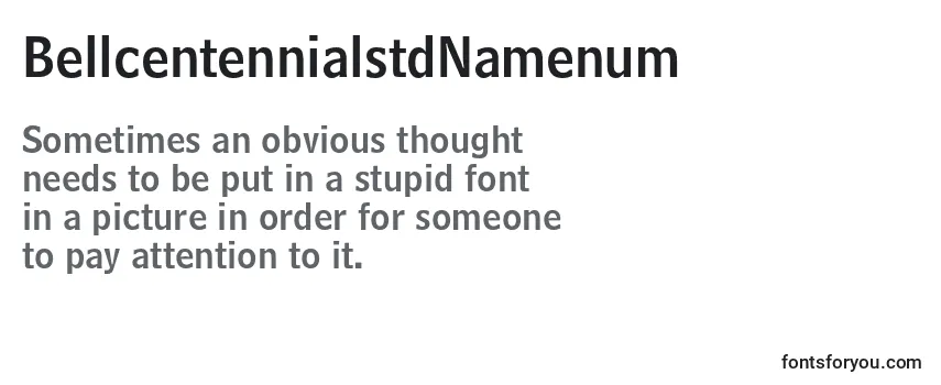 Review of the BellcentennialstdNamenum Font