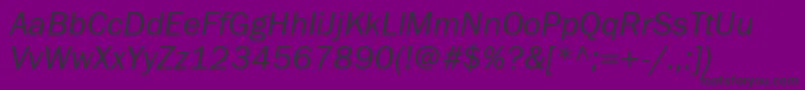 FranklingothbooktttItalic Font – Black Fonts on Purple Background