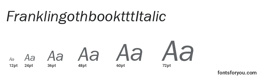 Размеры шрифта FranklingothbooktttItalic