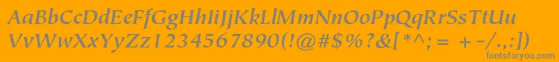 TiepolostdBolditalic Font – Gray Fonts on Orange Background
