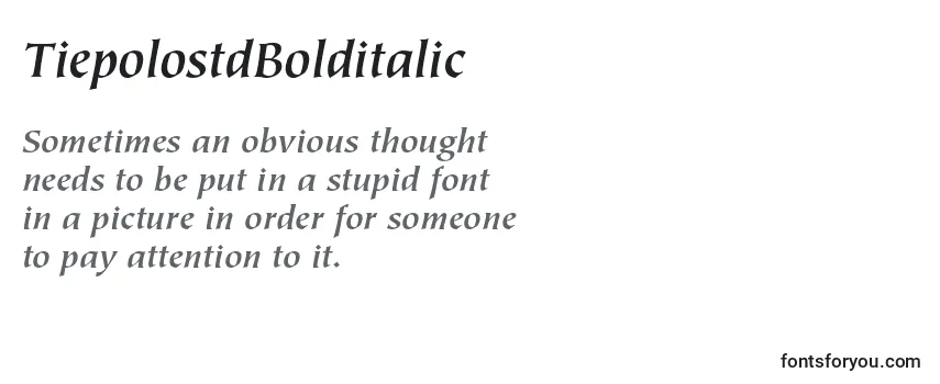 Review of the TiepolostdBolditalic Font