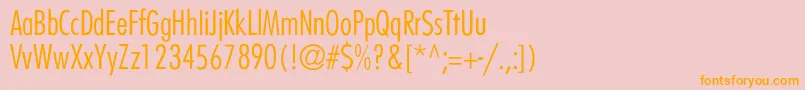 FairmontCondensedlightNormal Font – Orange Fonts on Pink Background
