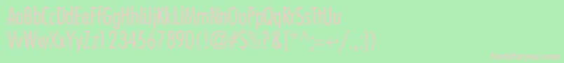 FairmontCondensedlightNormal Font – Pink Fonts on Green Background