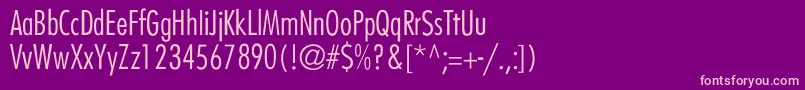 FairmontCondensedlightNormal Font – Pink Fonts on Purple Background