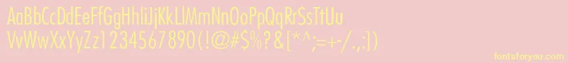 FairmontCondensedlightNormal Font – Yellow Fonts on Pink Background